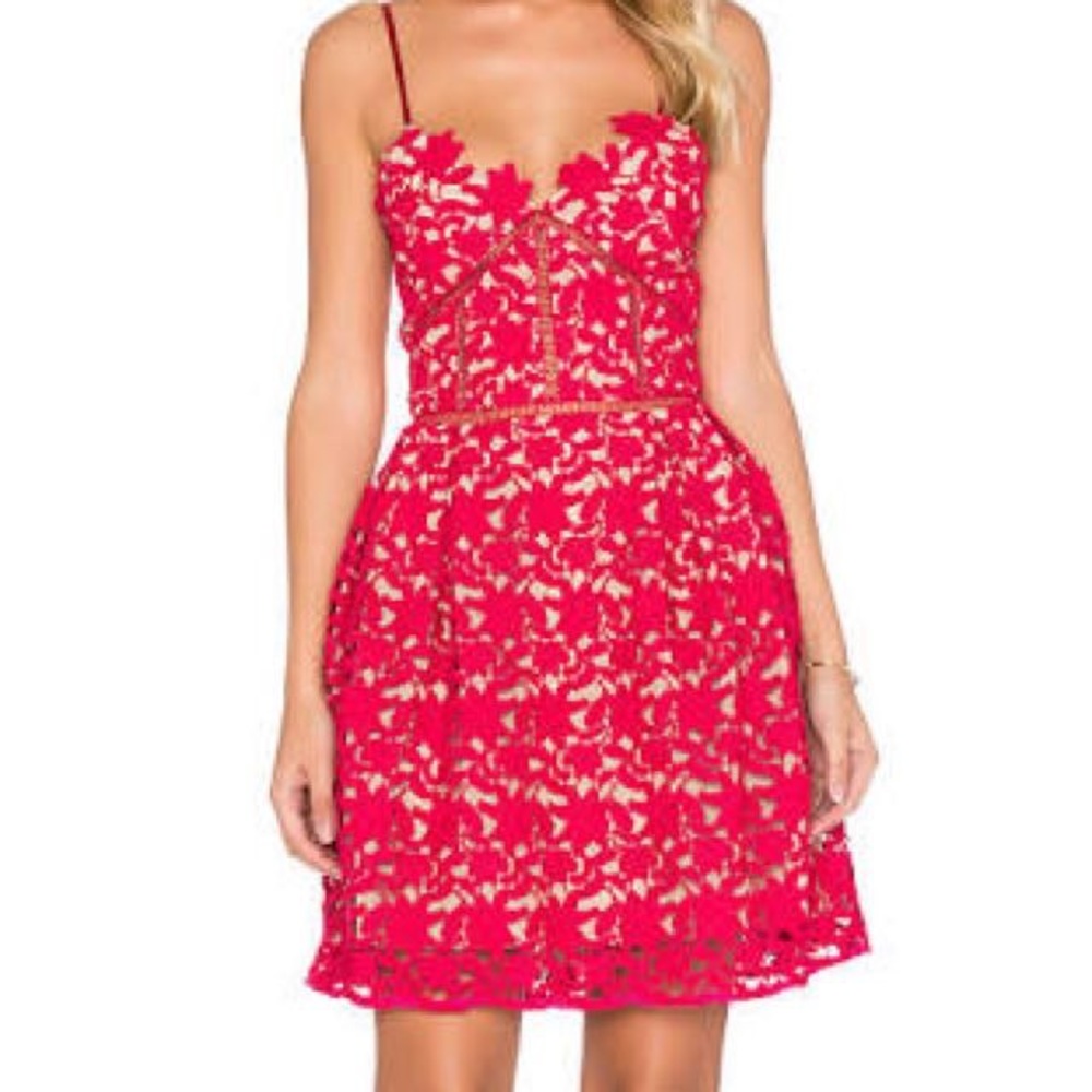 Watermelon Pink Lace Mini dress